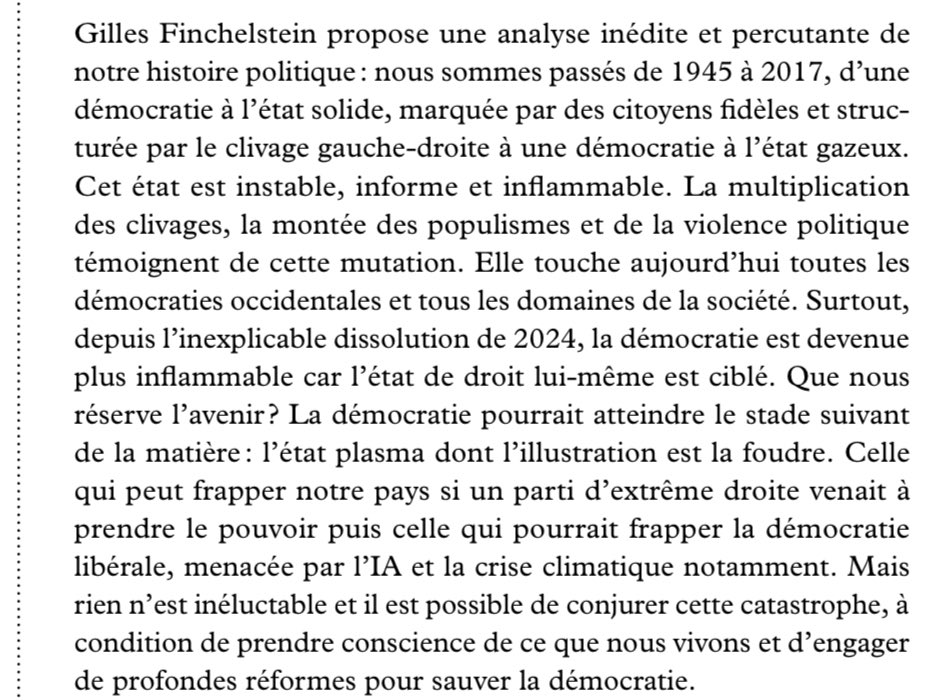 A paraître début novembre <a href="/Ed_Flammarion/">Editions Flammarion</a> 

La démocratie à l’état gazeux. Une histoire politique (1945-2025) - Gilles Finchelstein