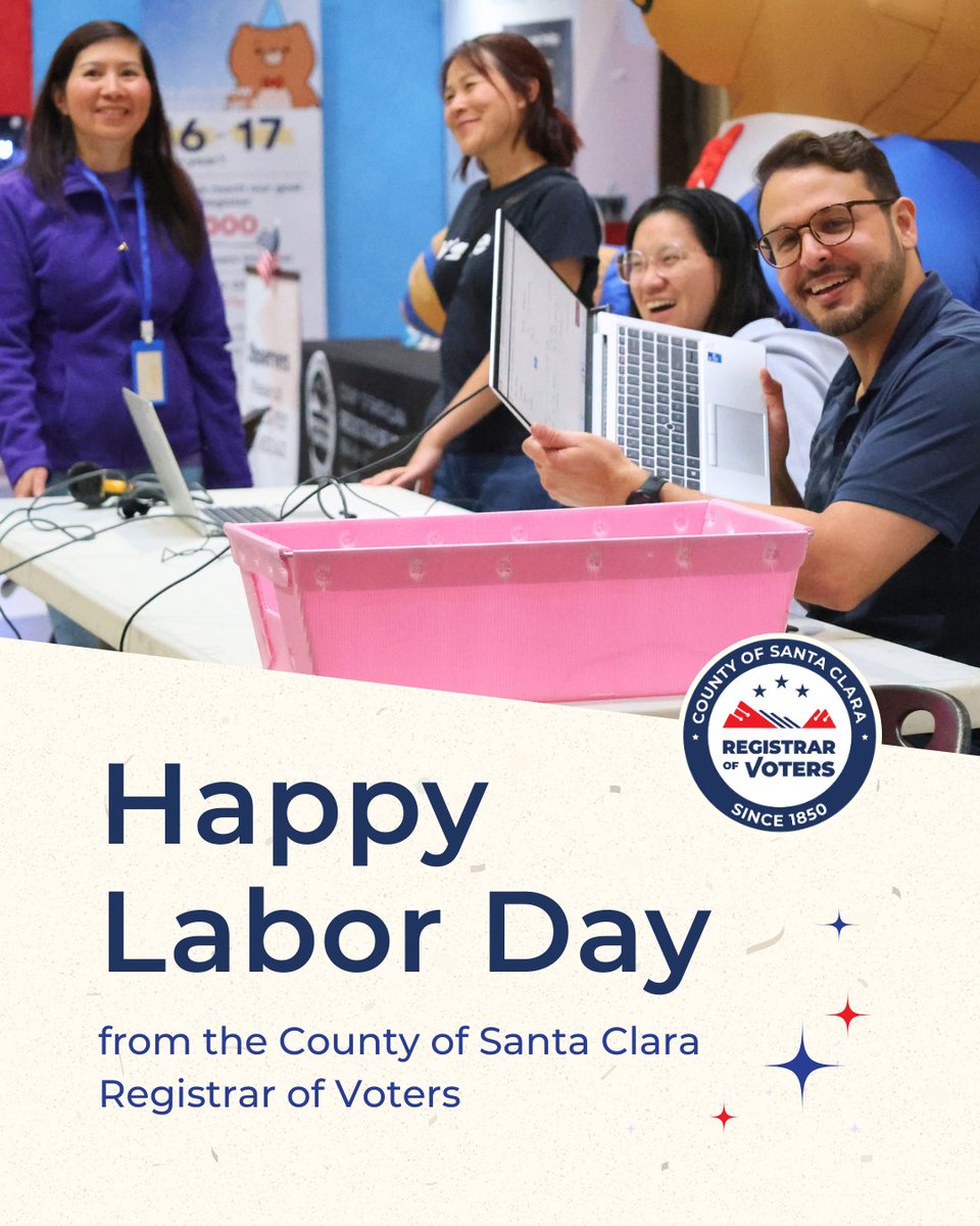 Wishing you a great Labor Day! Thank you to the workers in our community who keep things moving forward every day. 

#sccvote #laborday