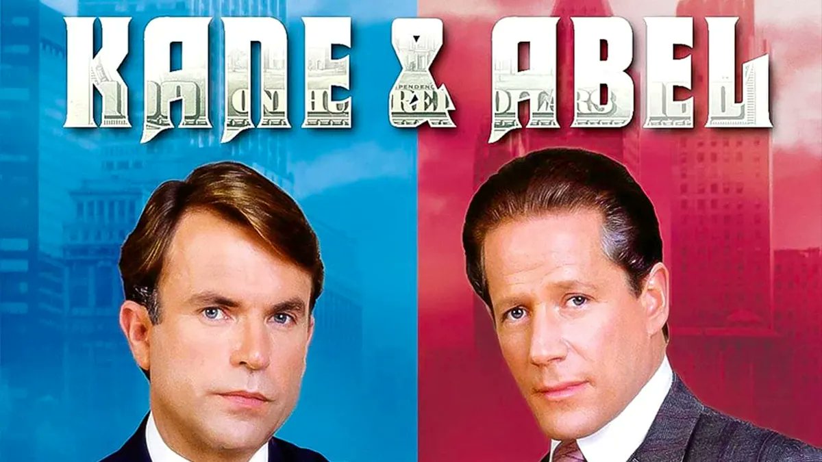 Drama, based on Jeffrey Archer's novel about a feud between two tycoons. Starring Sam Neill and Peter Strauss.

Kane &amp; Abel, part one, today at 1pm on Rewind TV 📺

Freeview 81
Sky TV 182
Freely 141

#drama #miniseries #classictv #rewindtv