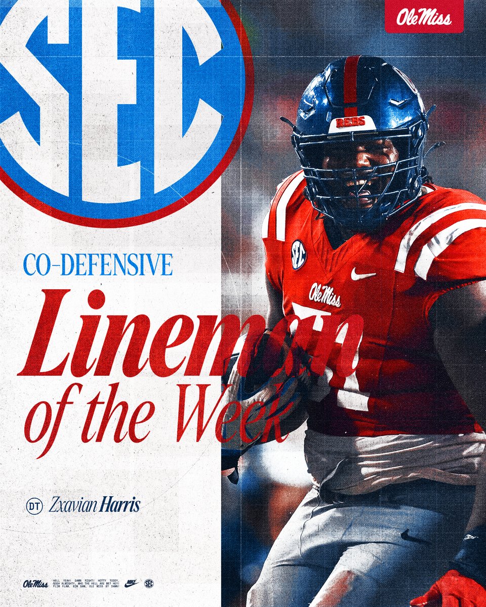 SEC Co-Defensive Lineman of the Week 🦈

#HottyToddy