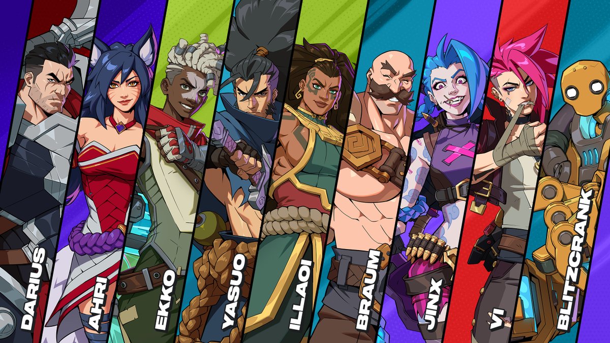 Play2XKO's tweet image. here&apos;s your closed beta roster. blitzcrank trailer tomorrow at 8am pt