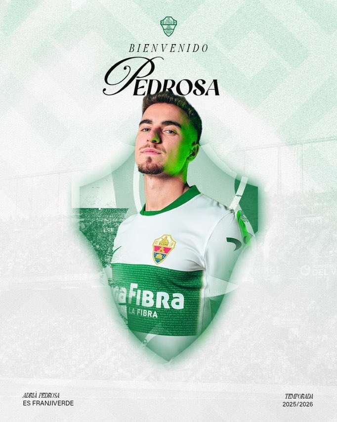 FootballTimee__'s tweet image. 🚨 Adria Pedrosa se incorpora al Elche en calidad de cedido.