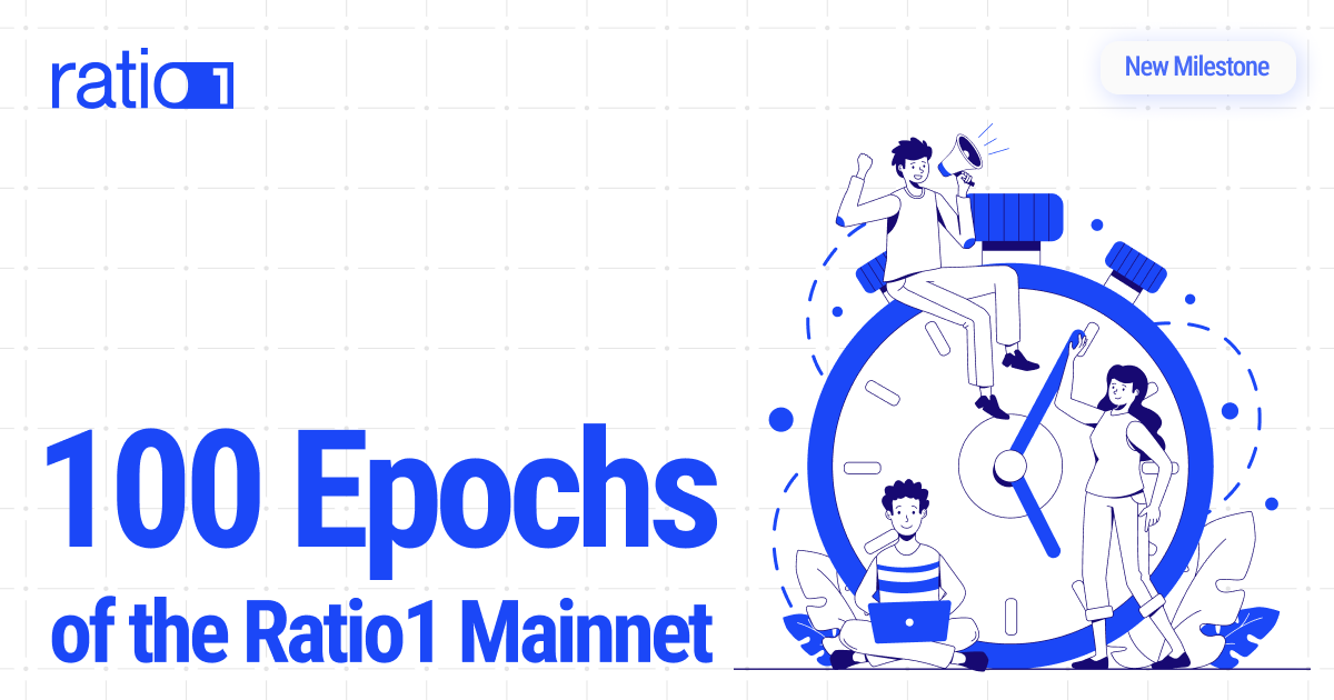 ratio1ai's tweet photo. 100 epochs on the Ratio1 Mainnet! 🟦
After 4 years of hard work and 100 days of continuously building new tech and features on top of the Ratio1 protocol, we’ve reached a major milestone.

This is just the beginning - the next layers are already on the way. https://t.co/3odZIeKZGx