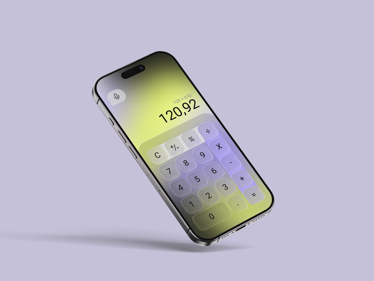 BetinaTrv's tweet photo. 🚀 New design!

Here's my take on #DailyUI #004: a classic calculator with a modern look. I chose a sleek gradient and a frosted glass effect to make the interface feel contemporary. 

I'd love to hear your feedback!😄

#UIUX #Design #DailyUI004 #DailyUIDesign https://t.co/bpbiWWaLu9