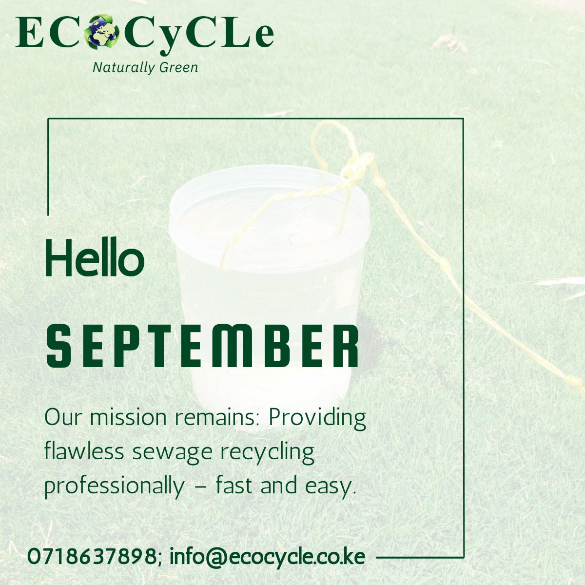 #𝐍𝐄𝐖𝐌𝐎𝐍𝐓𝐇𝐓𝐈𝐏, #𝐂𝐨𝐧𝐬𝐭𝐫𝐮𝐜𝐭𝐢𝐨𝐧𝐓𝐈𝐏: 𝐁𝐞𝐜𝐨𝐦𝐞 𝐚𝐧 #𝐄𝐂𝐎𝐇𝐄𝐑𝐎 𝐭𝐡𝐢𝐬 #𝐒𝐞𝐩𝐭𝐞𝐦𝐛𝐞𝐫!

♻️Recycle your SEWAGE to SAFE REUSABLE water!
Ecocycle is dedicated to Providing Flawless #Sewage Recycling Professionally – making the process Fast &amp;  Easy