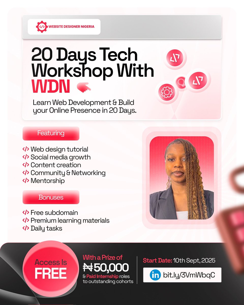 teni_thedev's tweet image. Happy new month! 🎉 September is off to a great start—I got selected for the 20-Day Workshop with @webdesignerng starting Sept 10. Excited to learn, grow & connect with fellow devs! 🚀 #NewMonth #September #WebDevlopment #Webdev