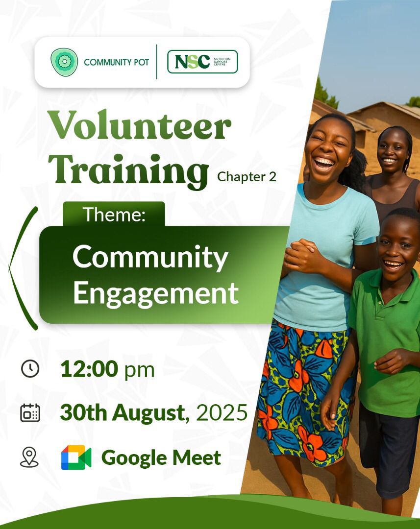 community_pot's tweet image. Our 2nd Volunteer Training was all about community engagement. 

Real change happens when we listen, connect &amp;amp; walk alongside people—not just serve them.

Together, we’re not just volunteers, we’re community builders.

 #CommunityPot #NSC #SaveAChild
