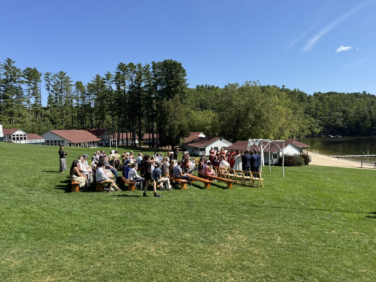 Katie &amp; Patrick getting married on 09/01/25 at Camp Mataponi in Naples, Maine. #maineweddingdjs
