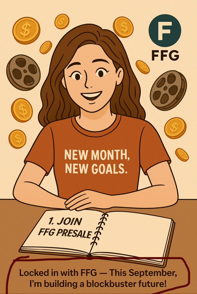 Joejekk's tweet image. SEPTEMBER is here — 
new month, new opportunities! 🍂✨

Why wait to be part of the future of movies when you can start this week with FFG? Stake, hold, and grow with us! 🎬🚀

#FFG #SeptemberStart #MovieCrypto #PresaleOngoing
#HookEm