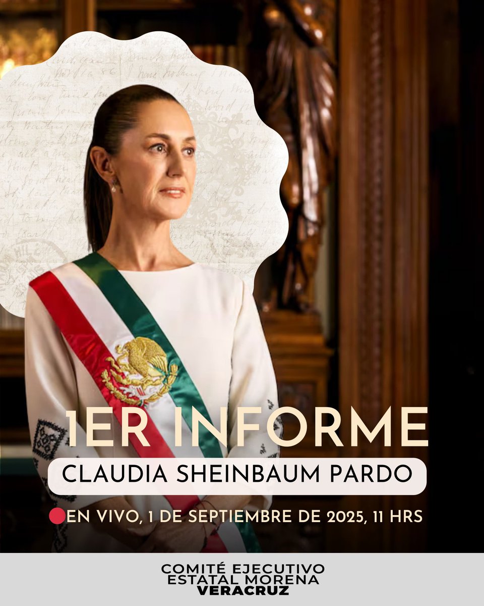 La Transformación Avanza con hechos y resultados.
Con honestidad, visión y compromiso, nuestra Presidenta Claudia Sheinbaum presenta su 1er Informe de Gobierno.
Hoy México es más libre, justo y con mayor bienestar para todas y todos.
#1erInforme
#MuchaPresidenta
#ClaudiaSheinbaum