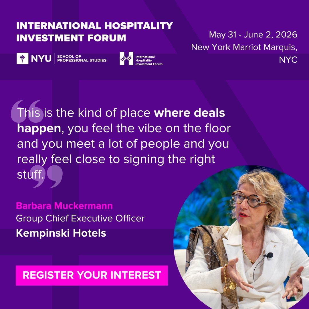 This is where deals happen 🤝
📸 Barbara Muckermann, Group Chief Executive Officer, Kempinski Hotels

Register your interest for NYU IHIF 2026 so you can keep up with the latest updates and be the first to know when registration opens: loom.ly/59RUgvY