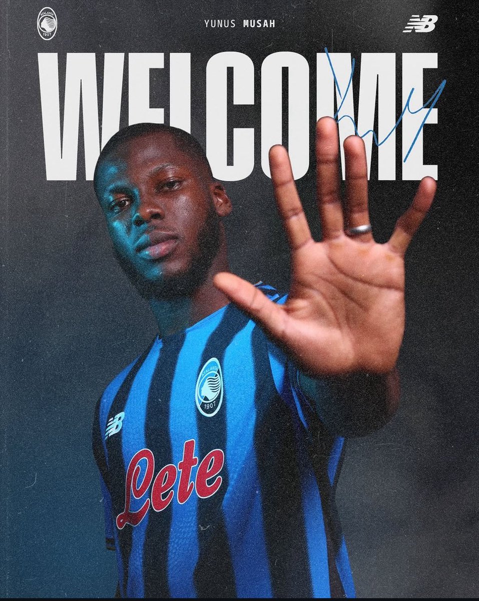 DeadlineDayLive's tweet image. 📝 𝗗𝗘𝗔𝗟 𝗗𝗢𝗡𝗘: Atalanta have signed Yunus Musah from AC MIlan:

🔸 Initial loan deal
🔸 Option to buy for €25M.

(📸 @Atalanta_BC)