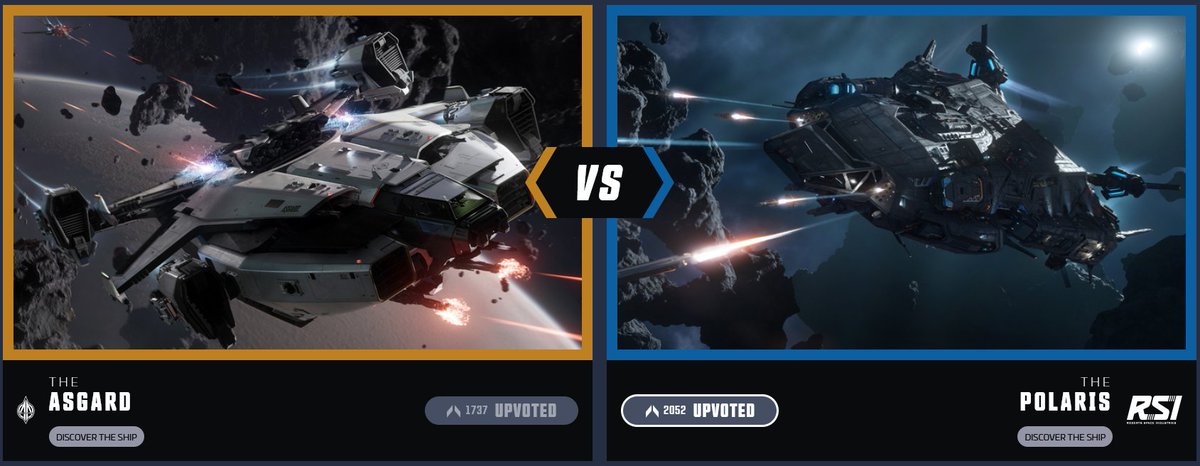Get those final votes in Citizens... its gonna be a close one! #starcitizen <a href="/RobertsSpaceInd/">Star Citizen</a> #shipshowdown