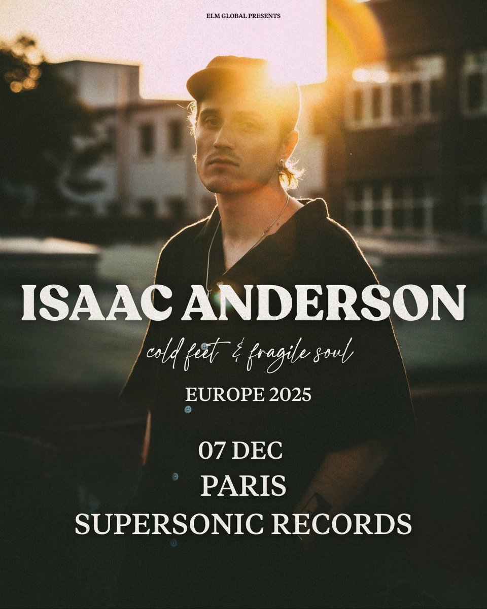 concertaparis (@concertaparis) on Twitter photo <a href="/isaacandersonuk/">Isaac Anderson</a> sera en concert au Supersonic Records le 07 décembre 2025 dans le cadre de sa tournée européenne Cold Feet & Fragile Soul Tour !
📅Mise en vente le 08 septembre 2025 à 10:00 👉 bit.ly/4p37WQO <a href="/isaacandersonuk/">Isaac Anderson</a> sera en concert au Supersonic Records le 07 décembre 2025 dans le cadre de sa tournée européenne Cold Feet & Fragile Soul Tour !
📅Mise en vente le 08 septembre 2025 à 10:00 👉 bit.ly/4p37WQO