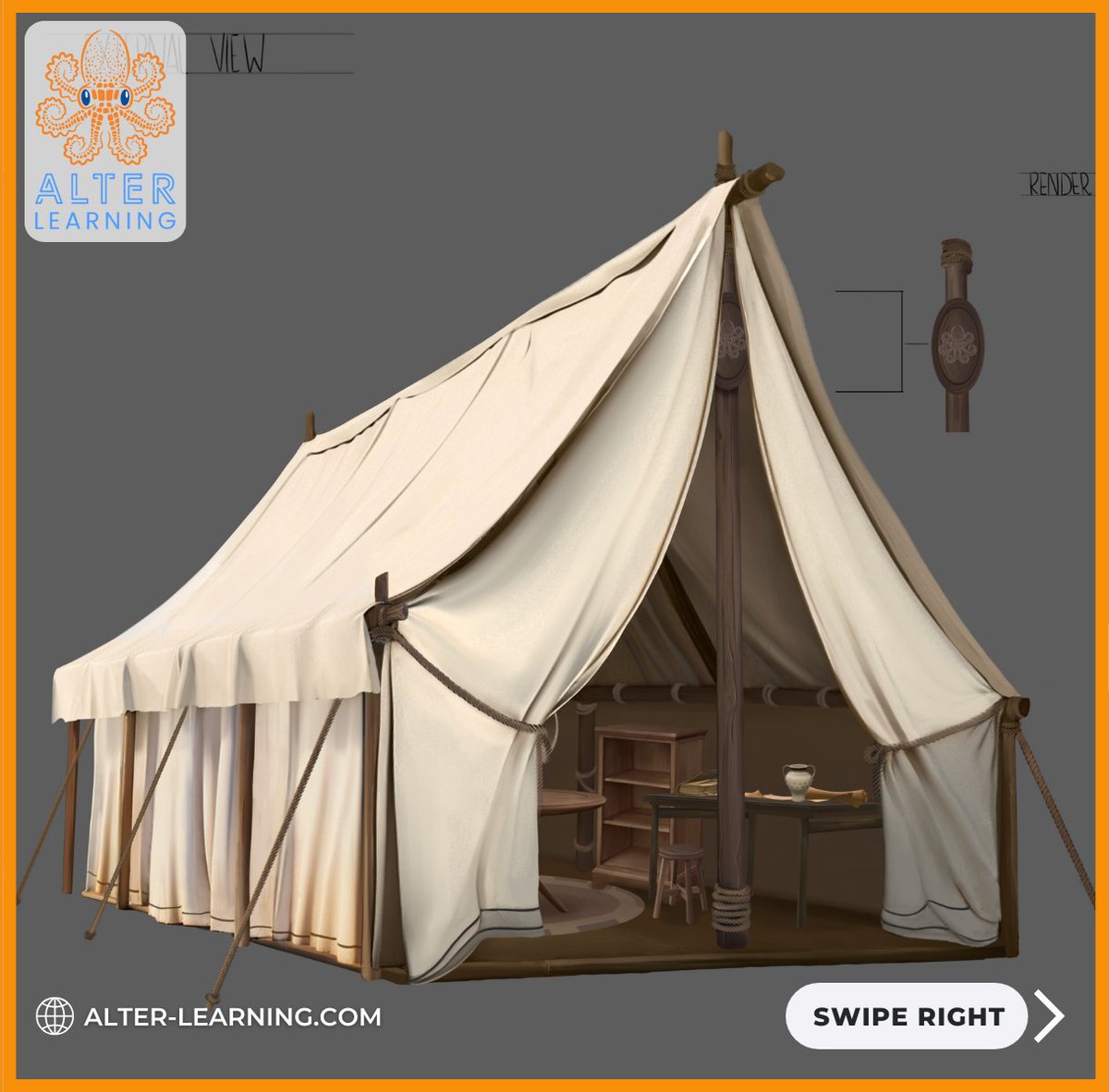alter_learning_'s tweet image. From sketch to tent ⛺➡️🎮
In Echoes of History, every asset tells a story. See how this tent evolved into an immersive historical environment.

⚔️ Hands-on history
🎨 Designed with detail
📚 Built for learning

Explore 👉 alter-learning.com/games/echoes-o…

#EchoesOfHistory #SketchToGame