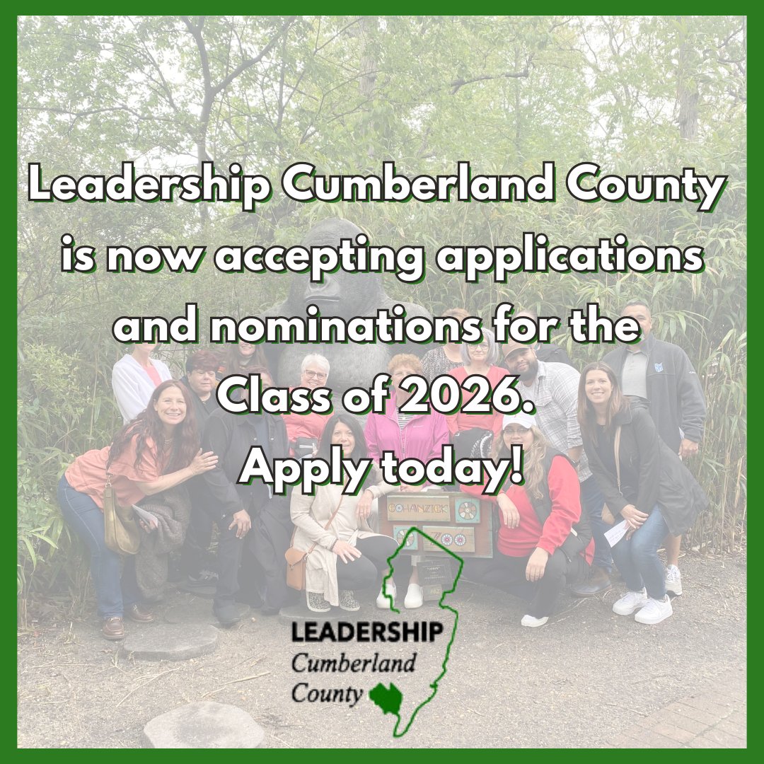Calling all Cumberland County Leaders‼️Leadership Cumberland County is now accepting applications and nominations for the Class of 2026. Apply today! Visit theauthoritynj.com/lcc to learn more!🌟