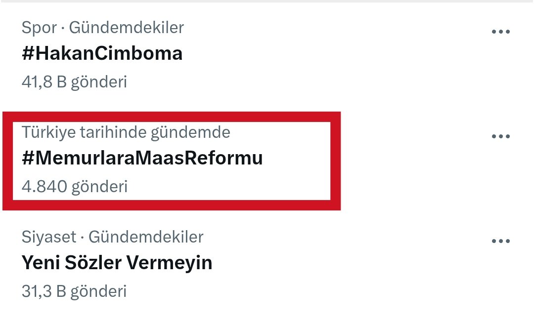 Gündemde gördüğünüz etiket,
Toplu sözleşme masasında 15 yıldır satılan memurun hak arayışıdır.

Emeğimizin karşılığını alıncaya, mücadelemiz devam edecek. 
#MemurlaraMaasReformu