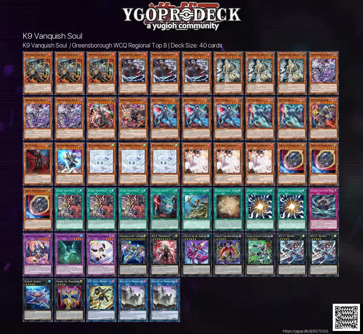 K9 Vanquish Soul / Greensborough WCQ Regional Top 8 https://t.co/aRJZtwotUW #yugioh #yugiohtcg K9 Vanquish Soul / Greensborough WCQ Regional Top 8 https://t.co/aRJZtwotUW #yugioh #yugiohtcg