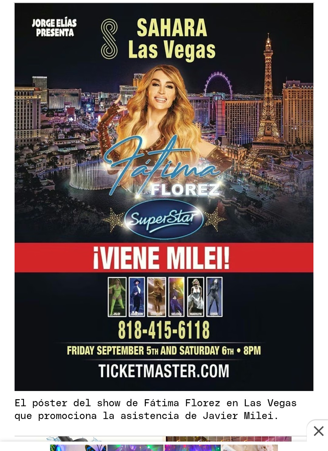Mariela 🇦🇷❤️ on X: "Fátima Flores promociona la llegada de Milei a Las Vegas. Algo más decadente que este gobierno ????? No le importa un carajo lo que le está pasando a