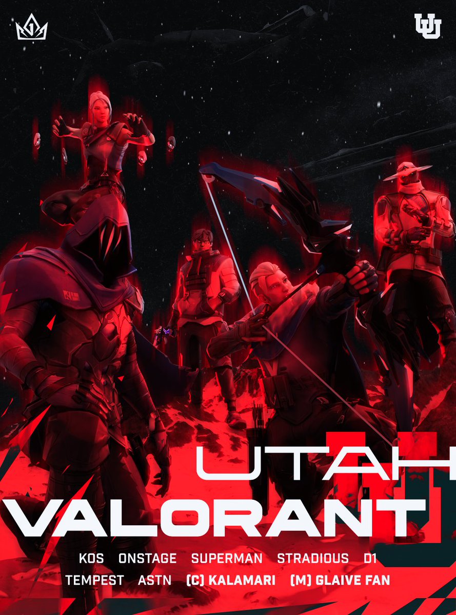 UUtah_Esports's tweet image. A new team for a new era.

Introducing Utah&apos;s Valorant roster for 2025

@kosfps 
@Onstagefps 
Superman
@Stradious_ 
@D1vlrt 
Tempest
Astn
🧠 @Kalamxrii
💼 Glaive Fan

#GoUtes
