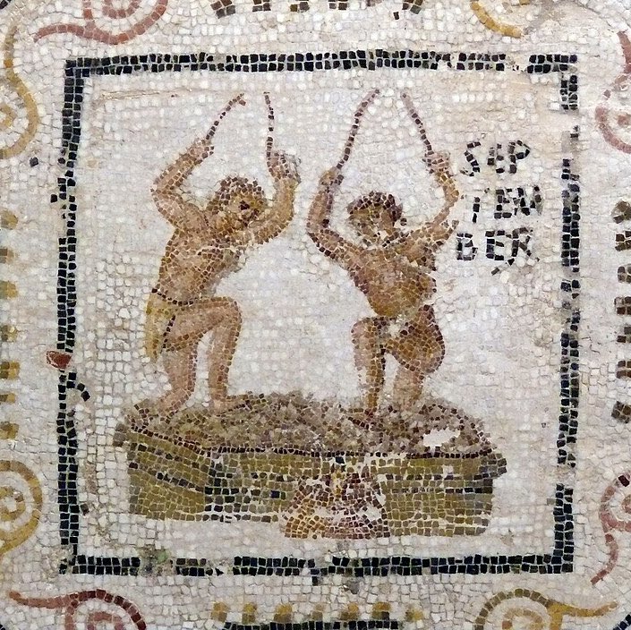 September from the Latin septem "seven", originally the 7th month in the 10 month Roman calendar of Romulus  but by 713 BC Numa Pompilius added January &amp; February to the end of the year, by 45 AD January started the year, September became the ninth month but retained its name.