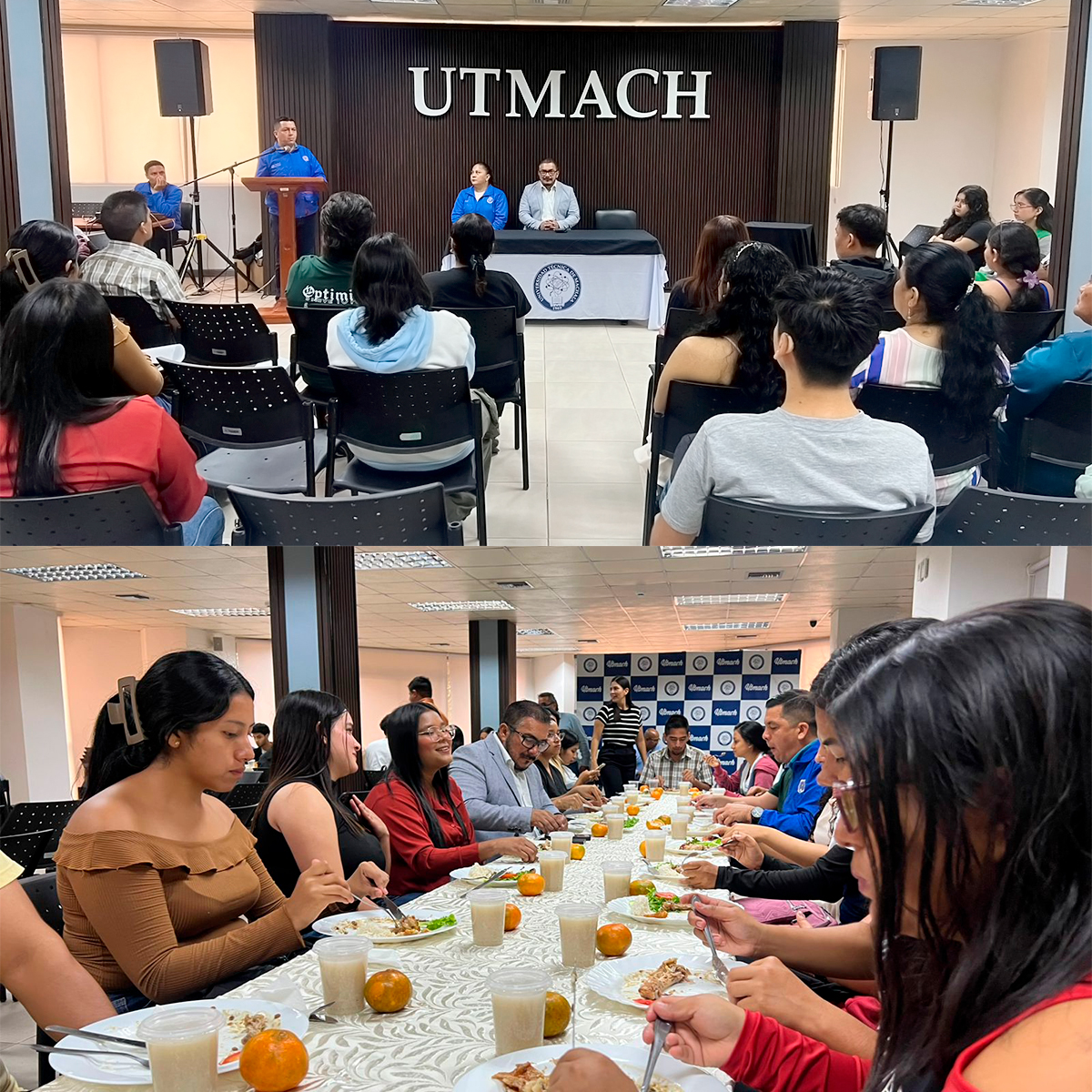 📷 #BienestarUTMACH | Suscripción de actas de compromiso con nuestros estudiantes beneficiarios de las Becas de Alimentación del PAO 2025-D2, un importante paso que fortalece la permanencia académica y el bienestar integral de nuestra comunidad universitaria.  #Becas2025