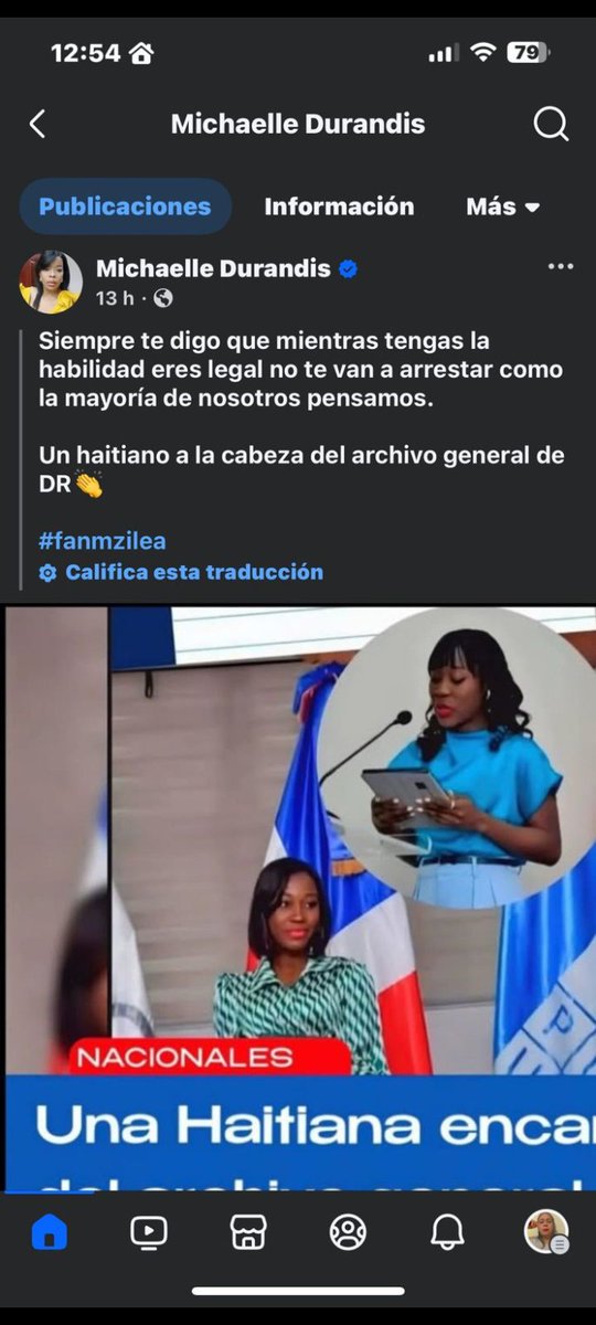 Observen bien <a href="/CPEPRD/">Comisión Permanente de Efemérides Patrias</a> <a href="/raquelarbaje/">Raquel Arbaje</a>

La HAITIANA Durandis celebra que una Haitiana esté en la cabeza del Archivo General de la Nación.