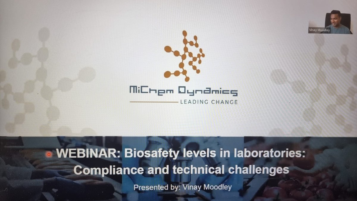 MiChemDynamics's tweet image. 🚨 Missed our FREE webinar on Biosafety in the Lab? Catch up now! Dive into BSL classifications, safety requirements, and real-world applications with Vinay Moodley. Join our LCDMP for the full recording and more. Let’s elevate lab safety! #BiosafetyLab #MiChemDynamics