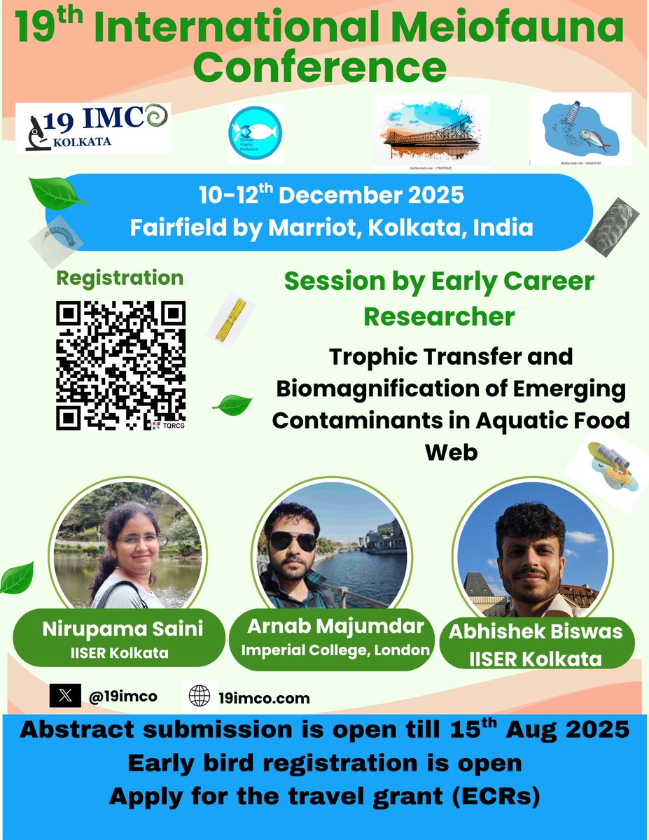 Nirupama Saini (@nirupamasaini) on Twitter photo 19th International Meiofauna Conferenece <a href="/19imco/">19IMCO</a> is happening in India.
🌏Join to see the vibrant culture of India and dive into the scientific world of meiofauna and much more.
🎊Register: 19imco.com
<a href="/EcopIndia_node/">Early Career Ocean Professionals - India Node</a> <a href="/BritishEcolSoc/">British Ecological Society</a> <a href="/amity_online/">Amity University Online</a> <a href="/NUSingapore/">NUS</a> 19th International Meiofauna Conferenece <a href="/19imco/">19IMCO</a> is happening in India.
🌏Join to see the vibrant culture of India and dive into the scientific world of meiofauna and much more.
🎊Register: 19imco.com
<a href="/EcopIndia_node/">Early Career Ocean Professionals - India Node</a> <a href="/BritishEcolSoc/">British Ecological Society</a> <a href="/amity_online/">Amity University Online</a> <a href="/NUSingapore/">NUS</a>