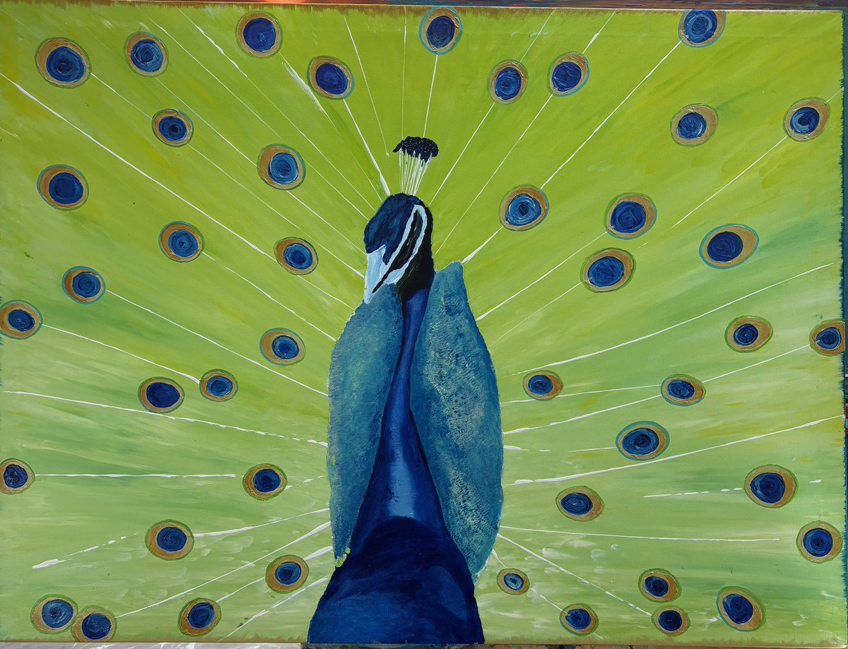 Sinister Peacock 
48x36 Acrylic