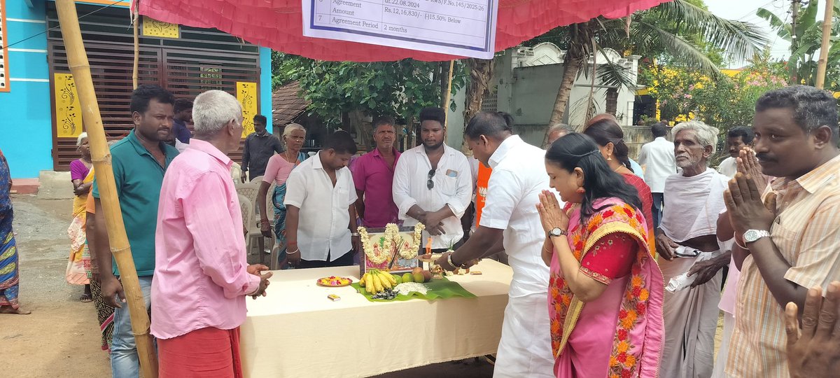 AKSaiJSaravanan's tweet photo. எனது ஊசுடு தொகுதிக்குட்பட்ட  பிள்ளையார்குப்பத்தில் உள்ள குடிநீர் தேக்க தொட்டி சுற்றி ரூ.14.48 லட்சம் மதிப்பீட்டில் மதில் சுவர் அமைப்பதற்கு பொதுப்பணி துறை மூலம் அரசாணை பெற்று, அதற்கான பூமி பூஜை நிகழ்ச்சியில்  கலந்து கொண்டேன்.@BJP4Puducherry @PMOIndia @BJP4India https://t.co/PCiAXjIZnz