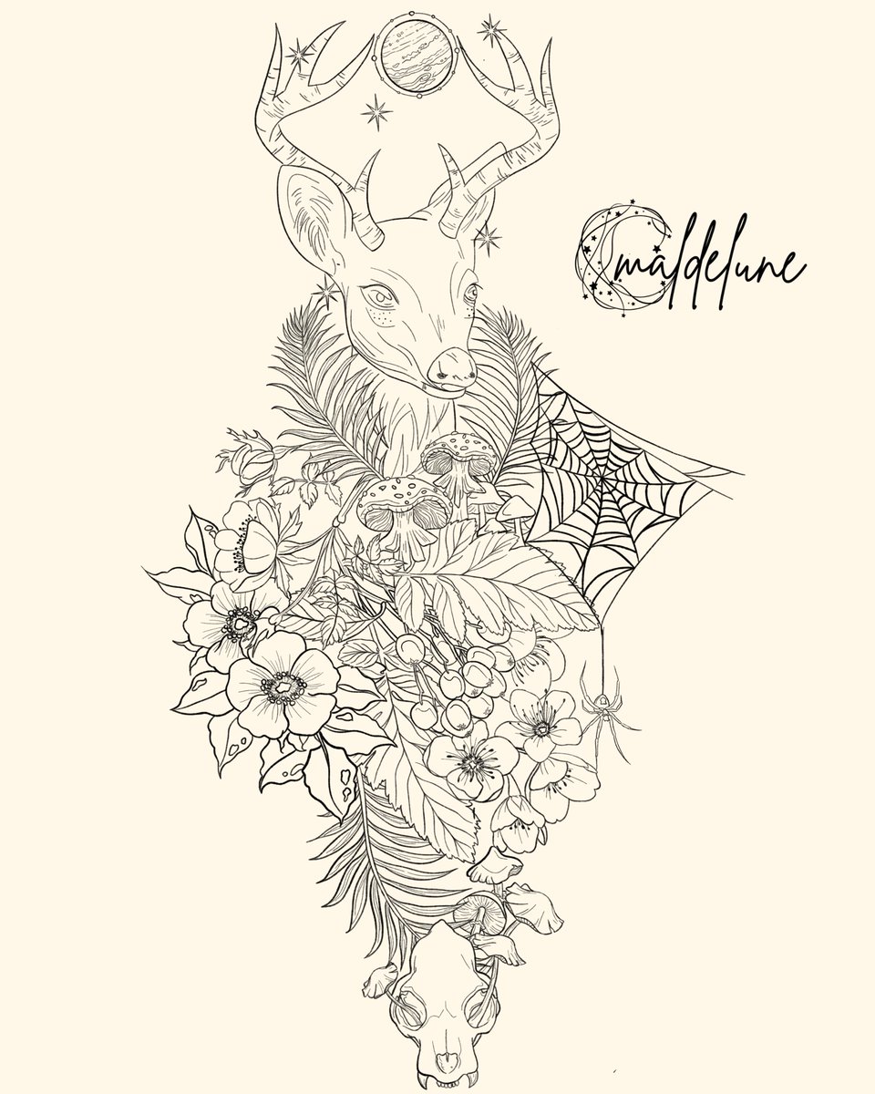 my biggest design attempt yet - a sleeve for my bestie with some of their favorite things 💜