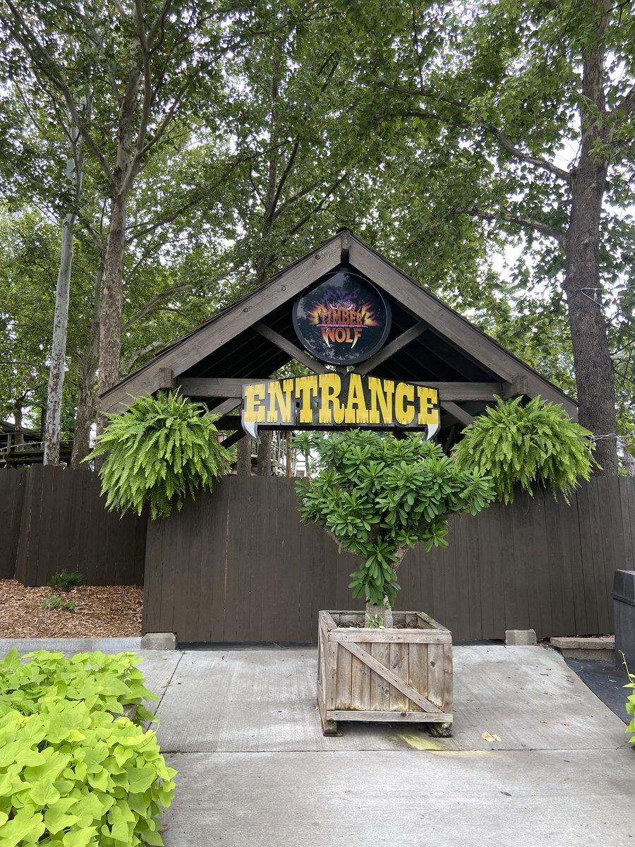 Rick_Y193's tweet image. Well the sign has net been there all season until today. Trains been on there for a few weeks and I saw test the one day. Could Timberwolf ride for Haunt? #sixflags #worldsoffun #rmcwatch #coaster #rollercoaster
