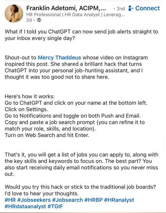 Have you tried this ChatGPT feature for sending job notifications straight to inbox?