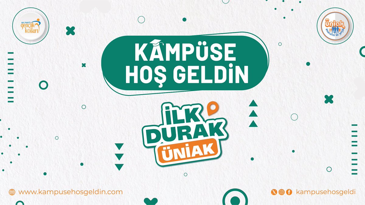 Üniversite yolculuğuna adım atan tüm genç arkadaşlarımız için kayıtlar bugün itibariyle başladı! 

Gençler, 

Heyecanınızı paylaşıyor, sizlerle bir araya gelmek ve “Kampüse Hoş Geldin” demek için sabırsızlanıyoruz. 🙋🏻‍♂️

Her anınızda, hep yanınızda AK Gençler olarak, “İlk Durak