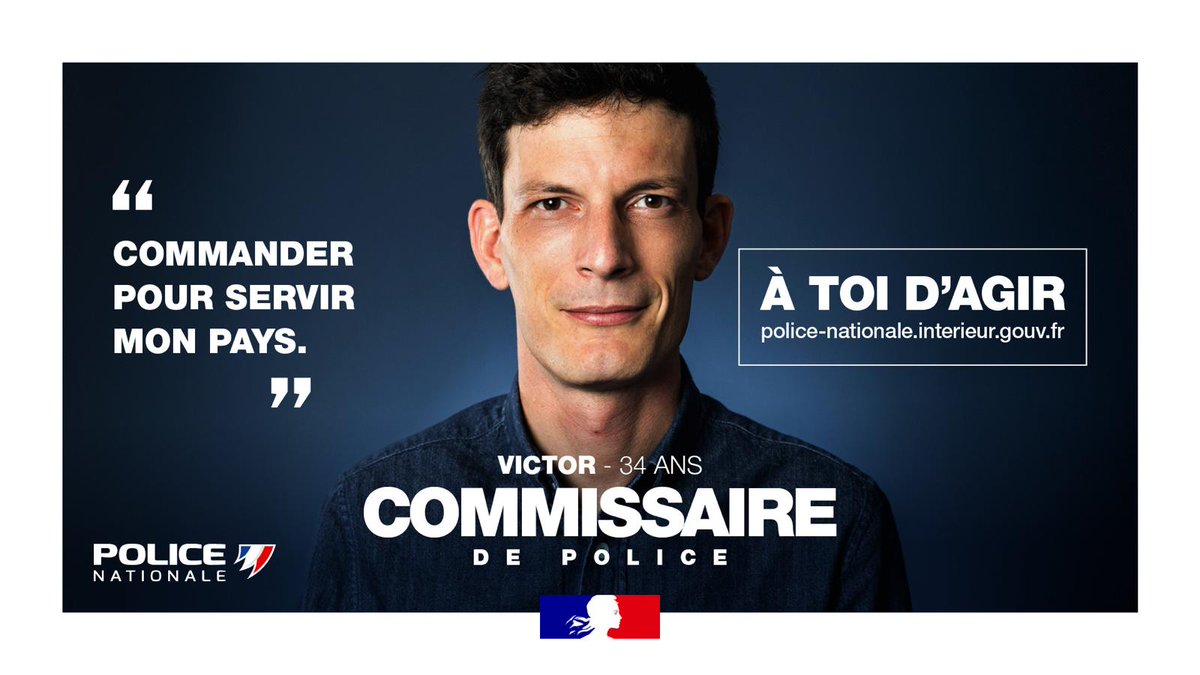 #Recrutement | Vous avez moins de 45 ans et un bac+5 ?
👉 Devenez commissaire de police, pour assurer la direction des services, définir l’action des unités et veiller à l’exécution des missions. Inscriptions jusqu’au 20 octobre 2025 sur police-nationale.interieur.gouv.fr/nous-rejoindre…