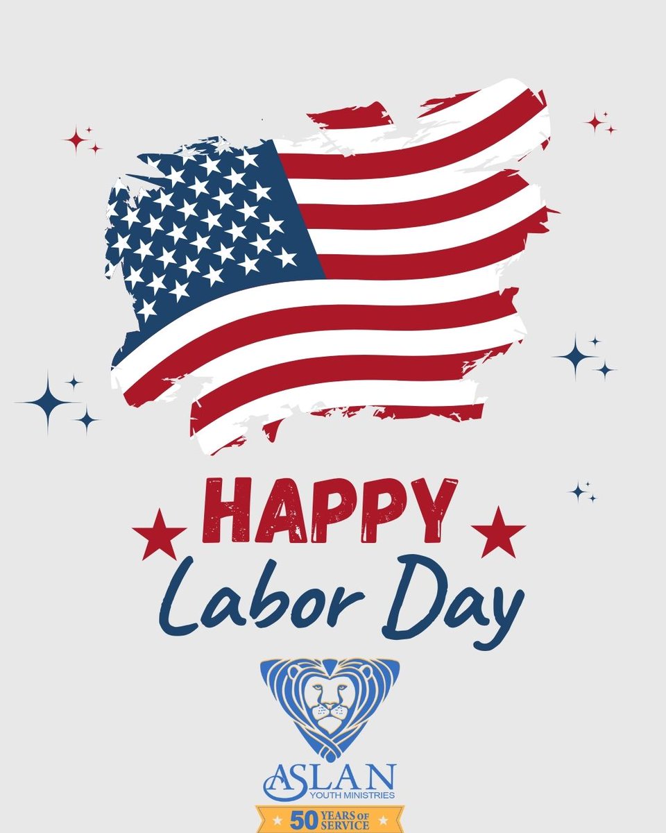 AslanYouth's tweet photo. Happy Labor Day from all of us at Aslan Youth Ministries! 🙌 Today we honor the dedication of so many hardworking individuals including our volunteers, mentors, and community partners—who invest their time to uplift and empower youth. 

#LaborDay #ServingYouth #AslanStrong https://t.co/5azLt63jfR