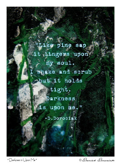 Signed Art Print 6 x 8 inches “Darkness” Illustrated Poem by D. Doro. of Doro Studios etsy.me/3HB2lR2