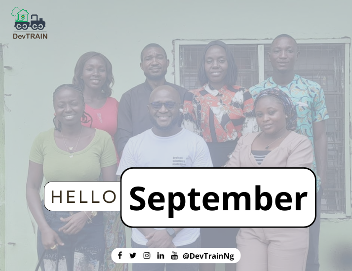 DevTrainNg's tweet photo. "Welcome to a new month! ๐
At @DevTrainNg, weโll continue to shape leaders, empower citizens, and transform communities through innovation and collaboration.
Hereโs to impact, growth, and #SustainableYouthDevelopment!
#DevTrain https://t.co/iCXZruaWjD