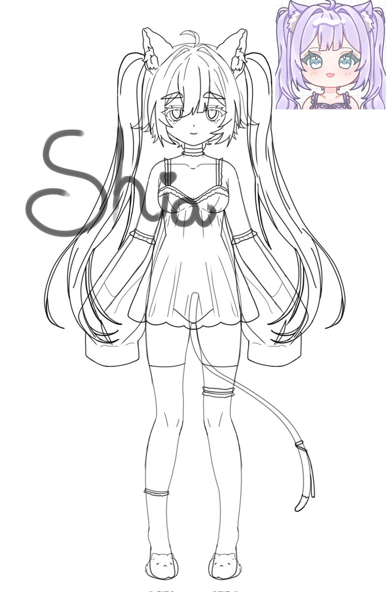 AHH IMMA BE A VTUBER MAMA I'M SO EXCITED!!&gt;♡&lt;
  (Design+ Model #WIP )

°• #art #VTuber #VGen •°