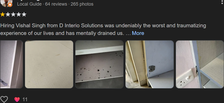 It looks like <a href="/Google/">Google</a> <a href="/GoogleIndia/">Google India</a> favors businesses more than users.
My own Review about a fraudulent interior co. #DInterioSolutions, which was visible to everyone once, was suddenly hidden by #Google without any reason.
I'm not alone; many others are facing the same.