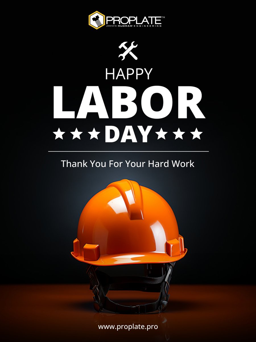 Proplate_Pro's tweet image. This Labor Day, we honor the dedication and effort that drives progress every day. Thank you for your dedication and hard work. 💪

#LaborDay2025 #PROPLATE #HappyLaborDay #UnitedWeWork