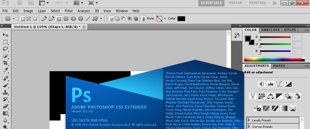 reactos's tweet image. Adobe Photoshop CS5 runs on #ReactOS!
Setup does not work, portable version is used.
Note the graphical glitches.