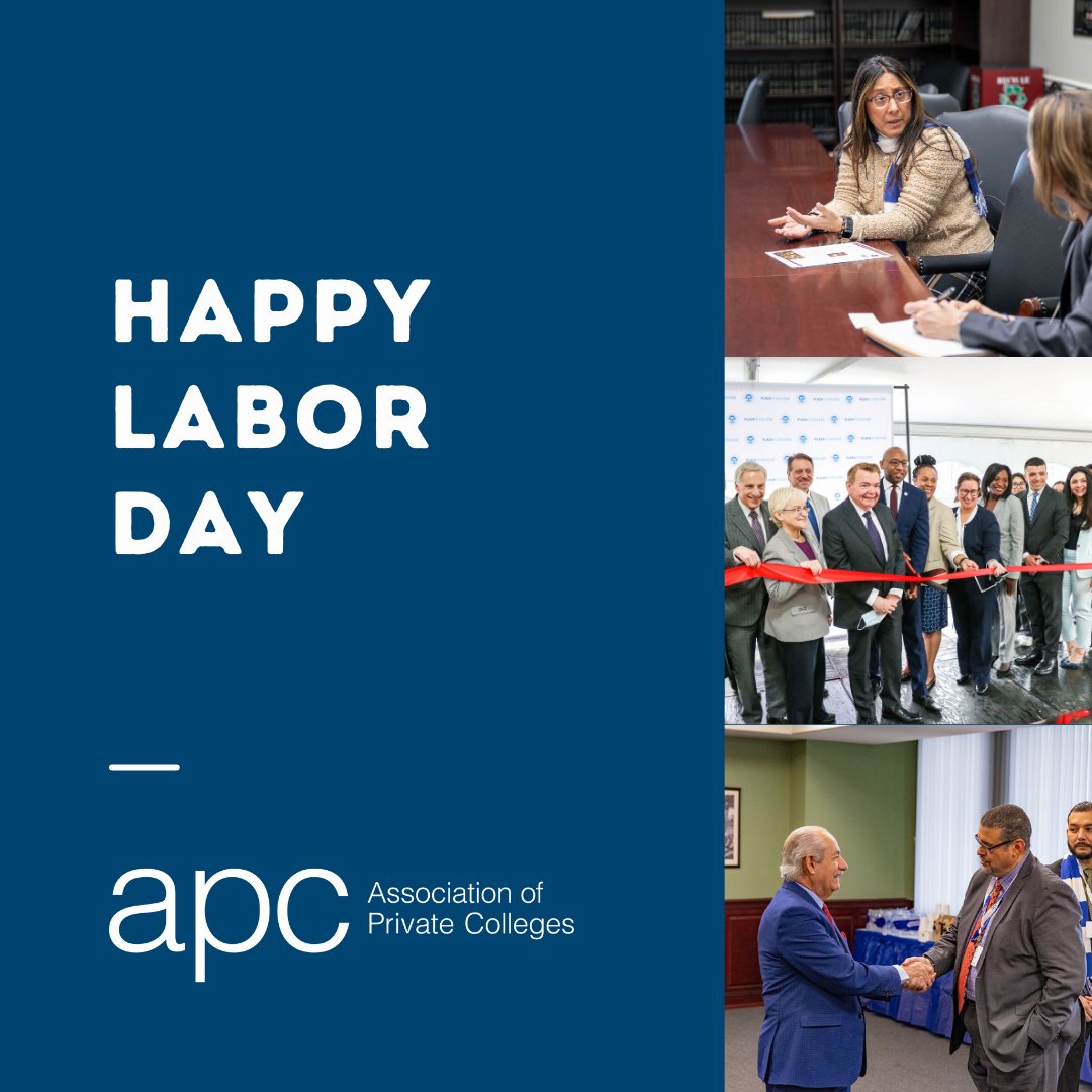 Today, we celebrate all of the educators, staff and faculty at our member colleges and their hard work and dedication. Thank you for keeping our institutions running no matter what and your commitment to shaping the future!

Happy #LaborDay! 💙🤍