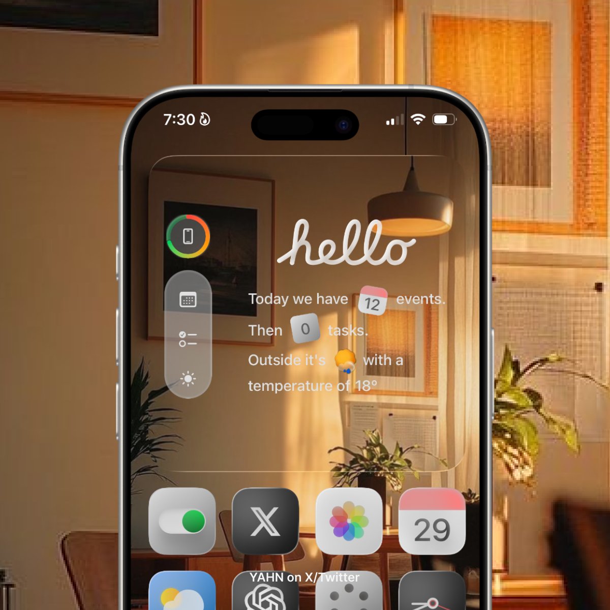 This great widget might be coming to the pack! It's undergoing improvements to be perfect.

(Little News: I have +70 icons for your iPhone)