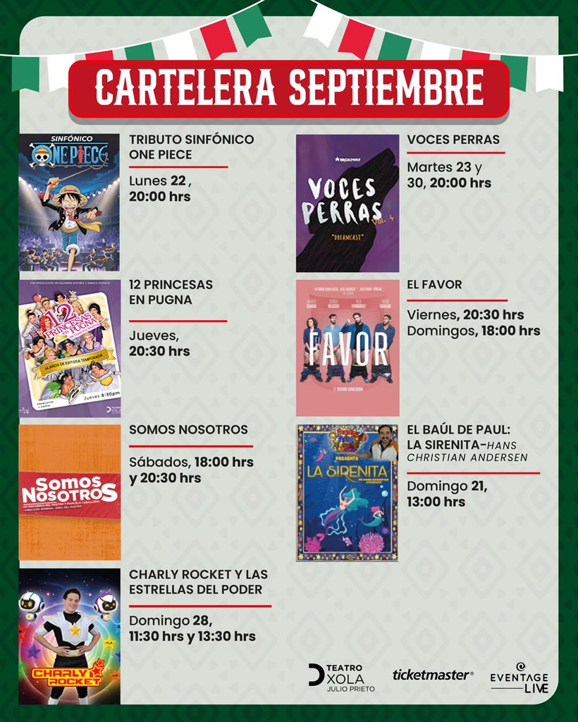 TEATRO XOLA (@teatroxola) on Twitter photo Este septiembre gritemos: 
¡viva México! Y ¡viva el teatro! Este septiembre gritemos: 
¡viva México! Y ¡viva el teatro!