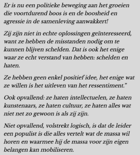 Dit is zo actueel!!

(Menno ter Braak schreef dit al in 1937)