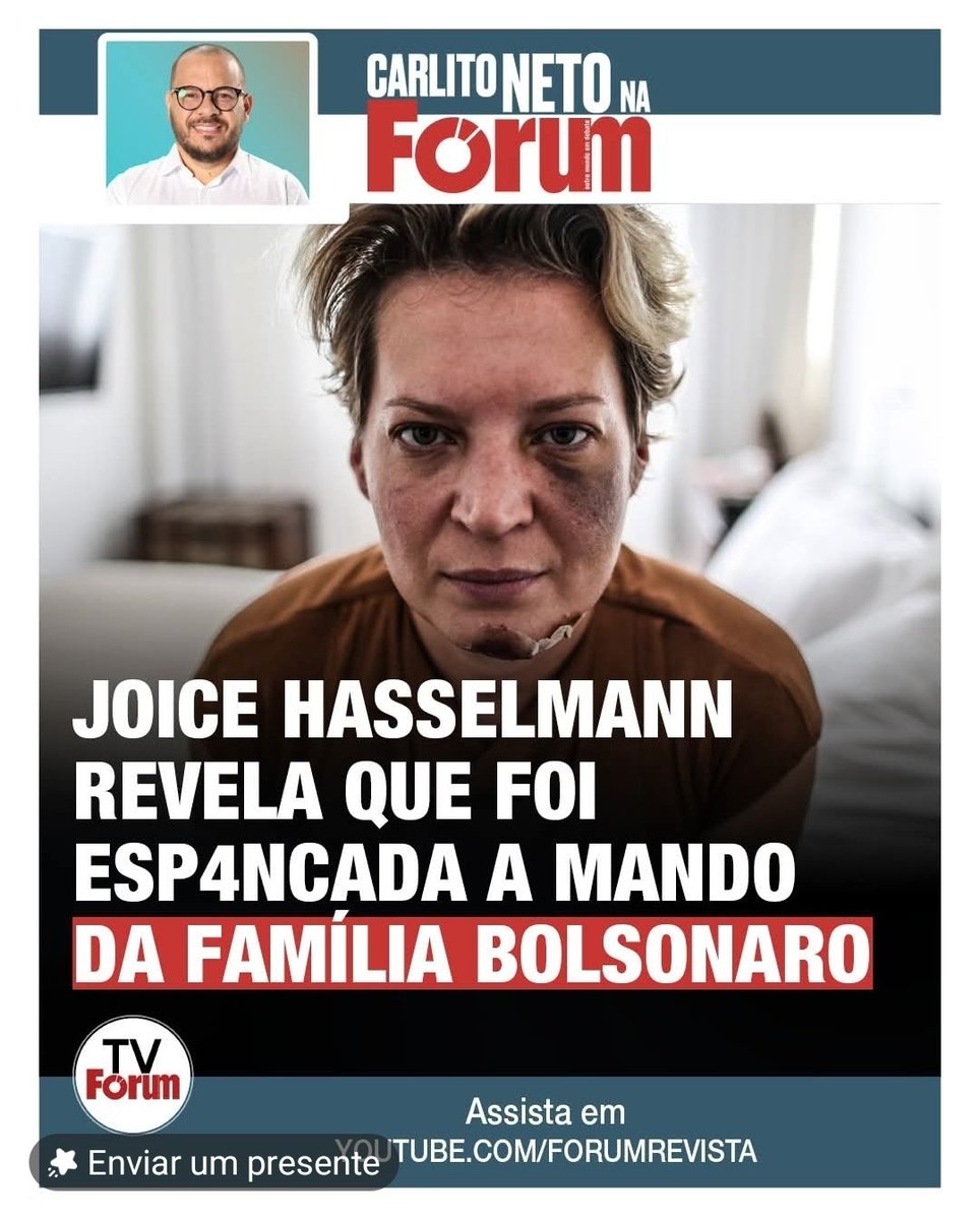 Gilberto Silva (@gilbertol_silva) on Twitter photo Joice Hasselmann revelou que as agressões que sofreu em 2021 foram feitas pelos kids pretos, a mando da família Bolsonaro. Uma notícia bomba neste momento que o ex-presidente está sendo julgado por tentativa de golpe de Estado.
Via <a href="/revistaforum/">Revista Fórum</a>
youtu.be/amPcopnKbn8 Joice Hasselmann revelou que as agressões que sofreu em 2021 foram feitas pelos kids pretos, a mando da família Bolsonaro. Uma notícia bomba neste momento que o ex-presidente está sendo julgado por tentativa de golpe de Estado.
Via <a href="/revistaforum/">Revista Fórum</a>
youtu.be/amPcopnKbn8