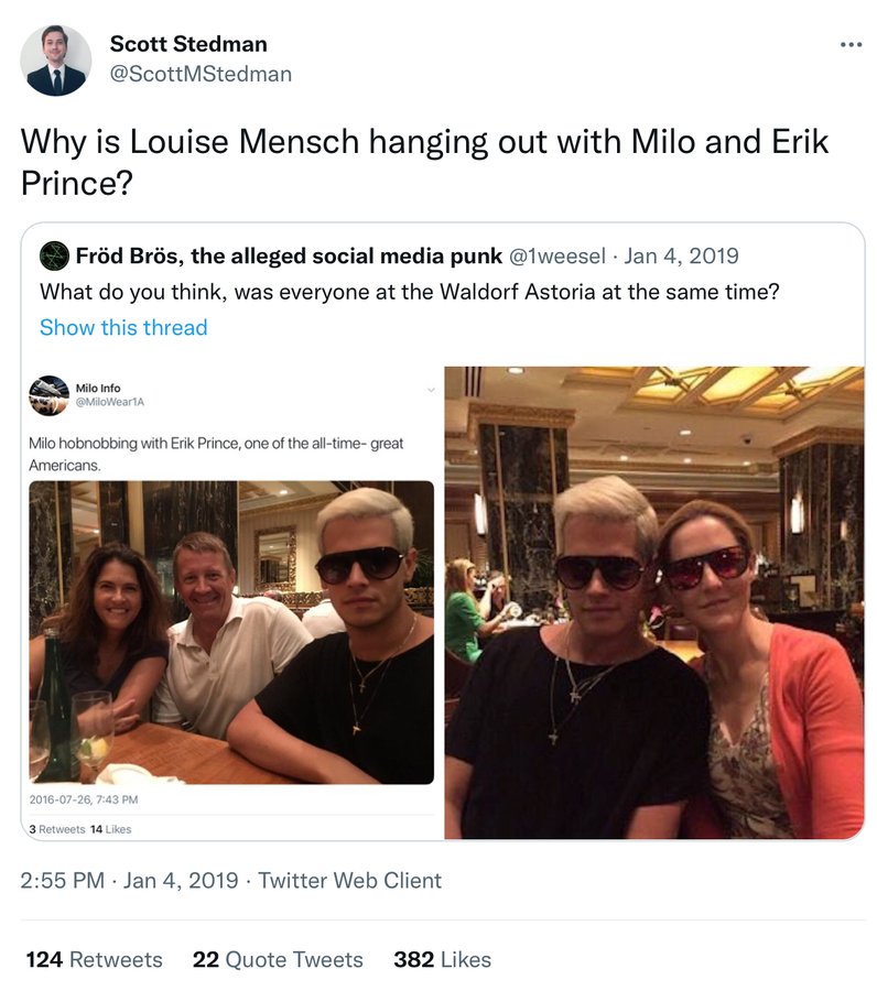 justspaceonline's tweet photo. @KanysLupin "Reminder that Erik Prince is very sensitive about probably being closeted gay. Also with traitorous ties to Russian intelligence."
https://t.co/9uN5rF80mc
https://t.co/4gsrnQpgvz
👍 smh.
#blackwater #emerdata #broidy #devos #mercer #bannon #data #fara
https://t.co/DguWyzdtgj https://t.co/lAwrsjF2BG