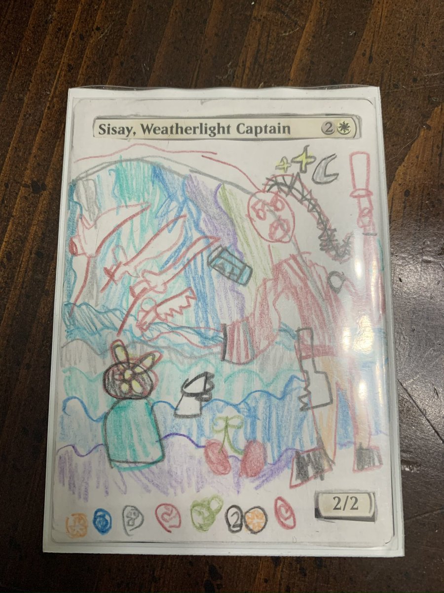 One thing I’ve started doing is let my 7 year old daughter (who wants to be a professional artist) “alter” my commanders. Nothing like a piece of printer paper with cutout holes to make her feel cool. She’s the next <a href="/Goldsabertooth/">𓆝 𓆟 𓆞 Goldsabertooth𓆝 𓆟 𓆞</a> and we rep this 100%